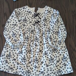 Zara Black and Cream Patterned Top